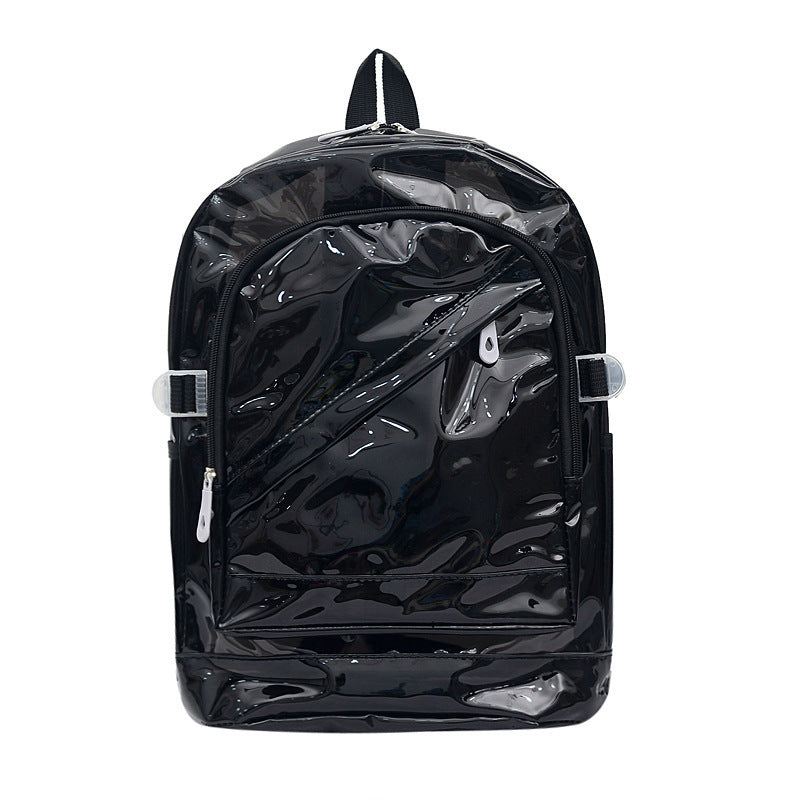 New Backpack Student Schoolbag Transparent Jelly Pack Waterproof Rucksack Plastic Backpack