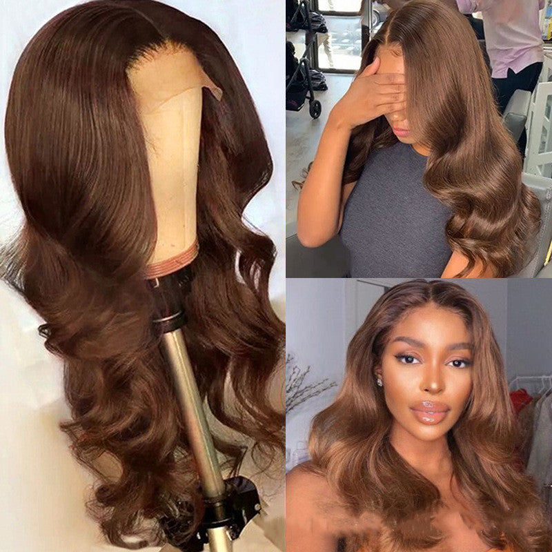 Brown Color Human Hair Wigs Human Hair Wig