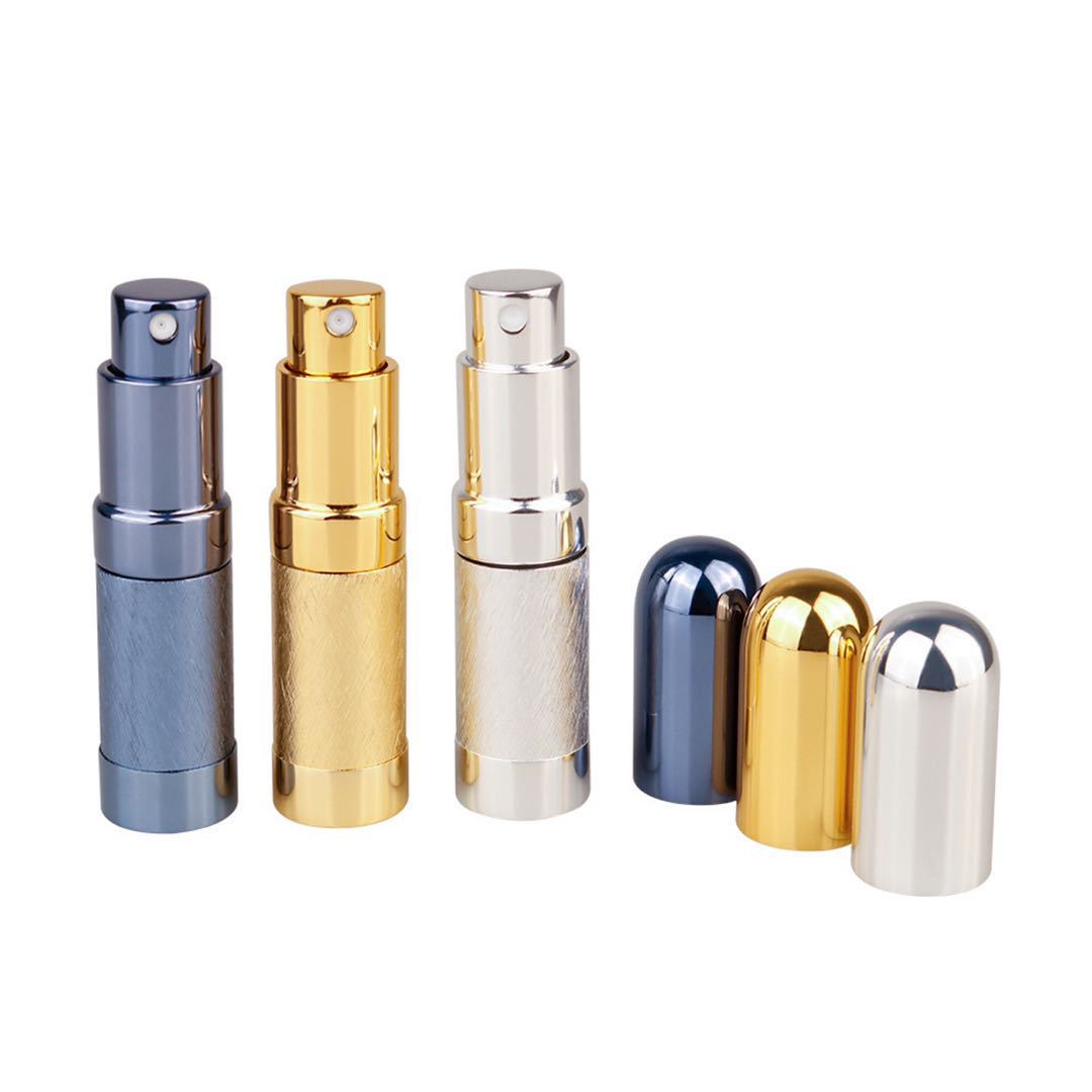 Essence Elysium: 5ml Aluminum Perfume Bottle.