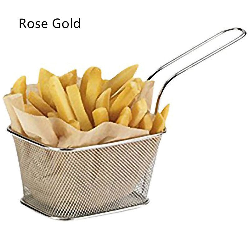 Stainless Steel Plating Western Food Fryer Basket