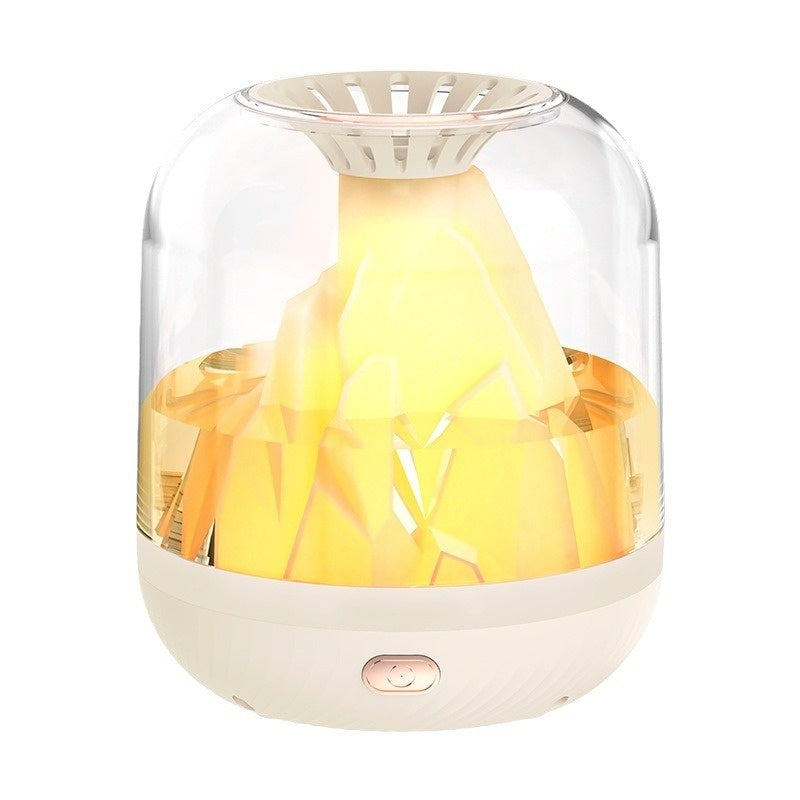 Household Large Capacity Charging Humidifier Flame Aroma Diffuser