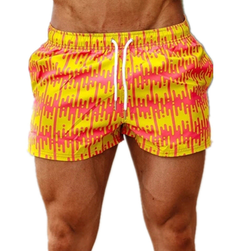 Summer Beach Pants Men's Loose Quick Dry Boxer Trunks Five Points Large Size