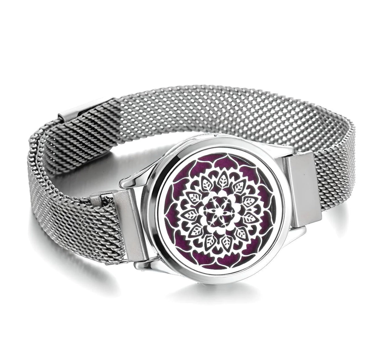 Essence Elysium: Stainless Steel Aromatherapy Bracelet Perfume Diffuser.