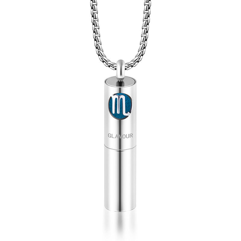 Essence Elysium: Stainless Steel Aromatherapy Pendant Perfume Necklace.