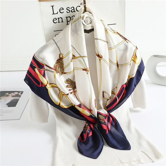 Silk Scarf Travel Sunscreen Shawl Decoration