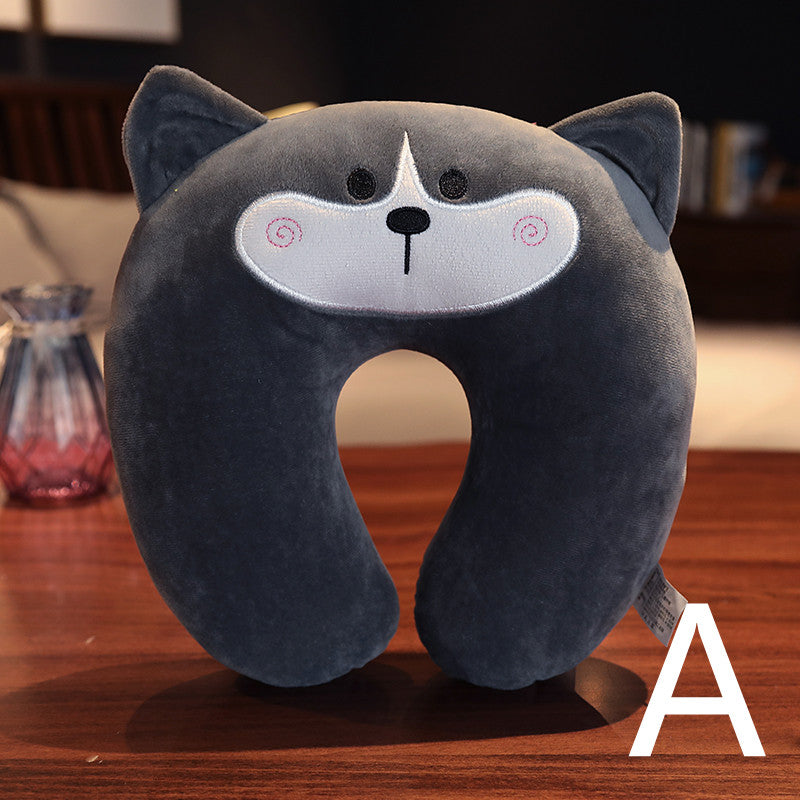 Cute U-shaped Neck Pillow For Travel And Sleep In A Car