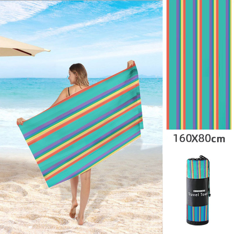 Double Sided Fleece Printed Beach Towel Microfiber Beach Towel