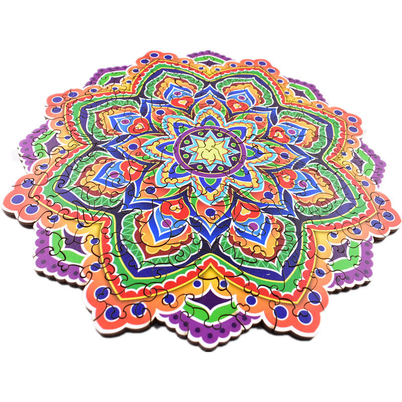 Mandala Irregular Wooden Puzzle