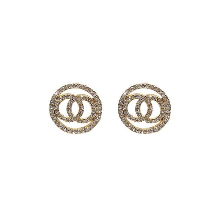 Round Full Diamond Earrings