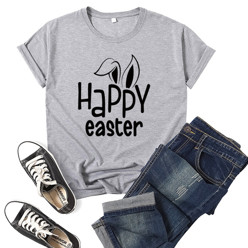 Oberteil mit „Happy Easter“-Print für Damen