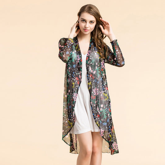 Stylish Mesh Print Sunscreen Coat