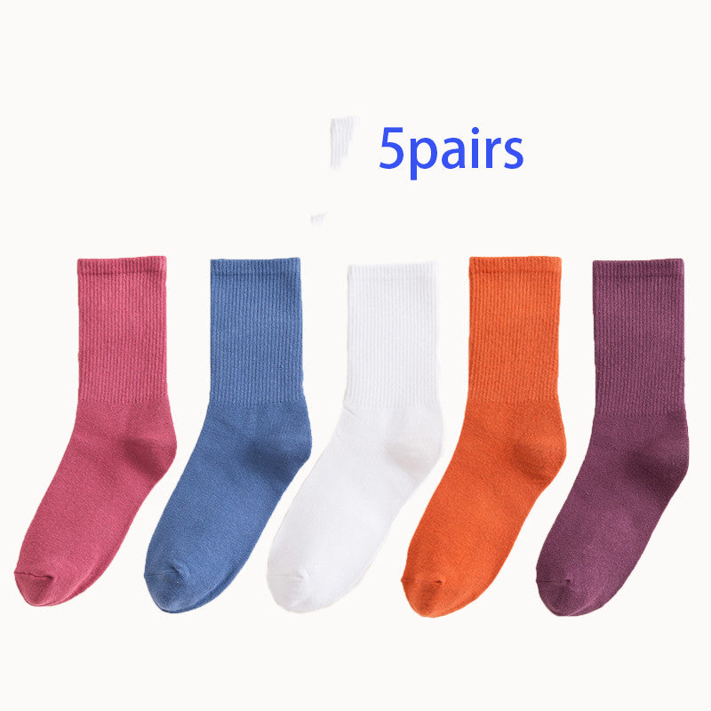 Winter Solid Color Pile Socks