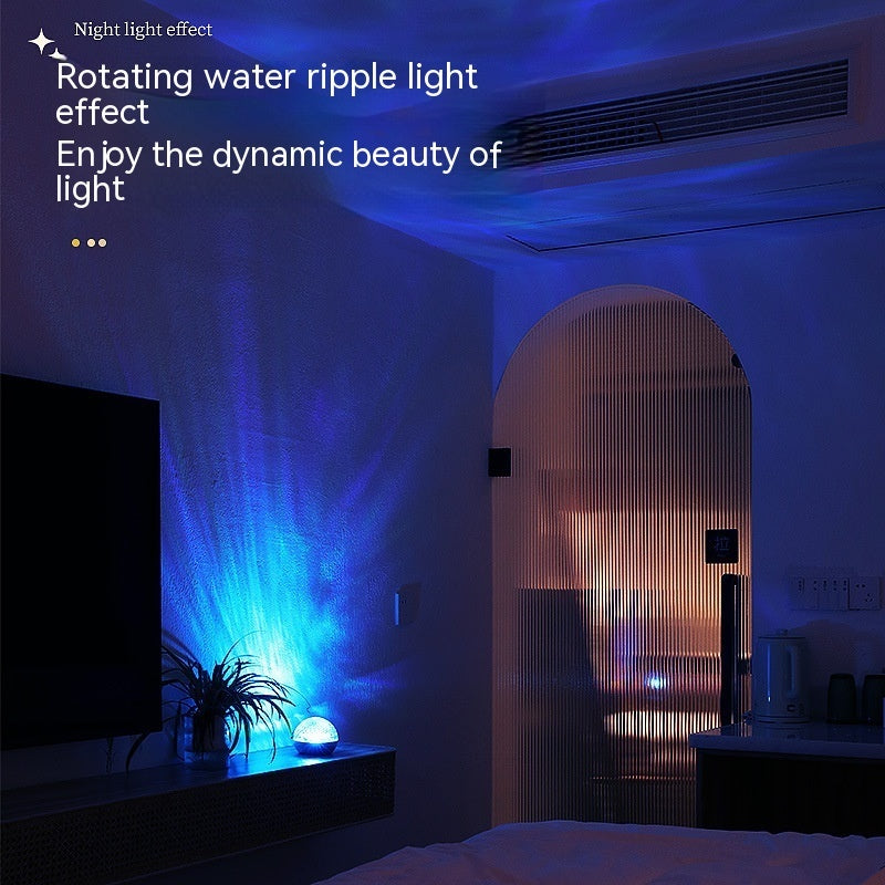 Rotating Water Ripple Small Night Lamp Creative