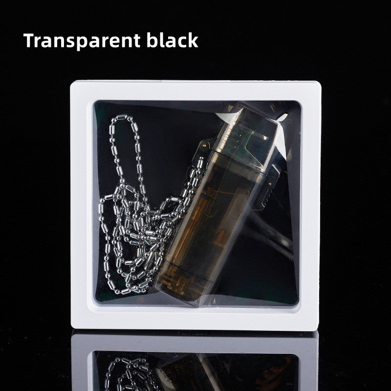 Transparent Waterproof Green Flame Lighter Gas