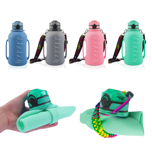 Large Capacity Water Cup Fitness Portable Roll Cup Food Grade Silicone Belly Cup Folding Outdoor Sports Water Bottle