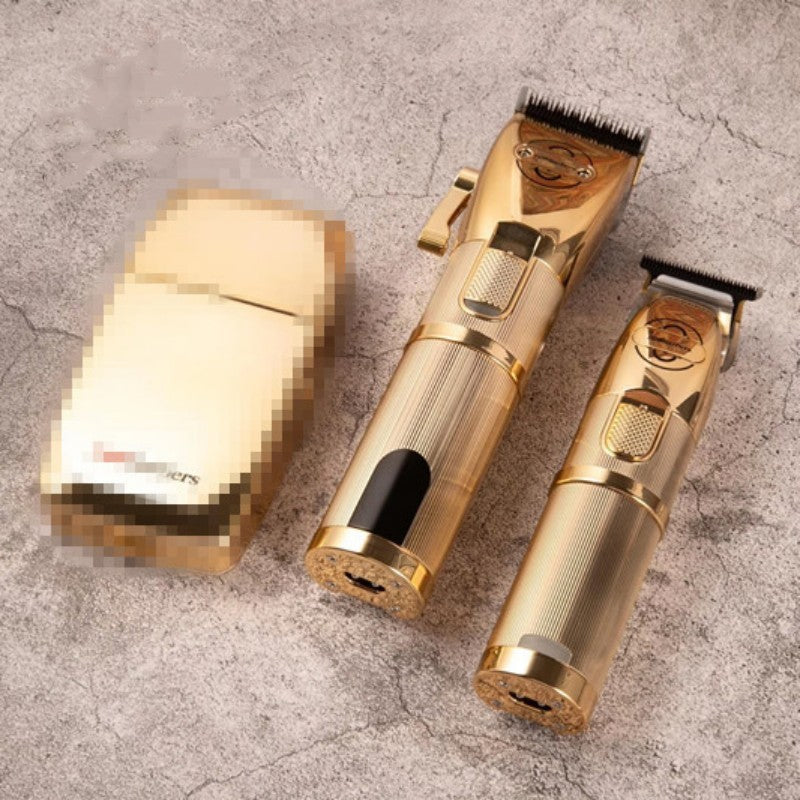 Hair-Cutting-Machine Barbershop-Cutter Cordless Gold