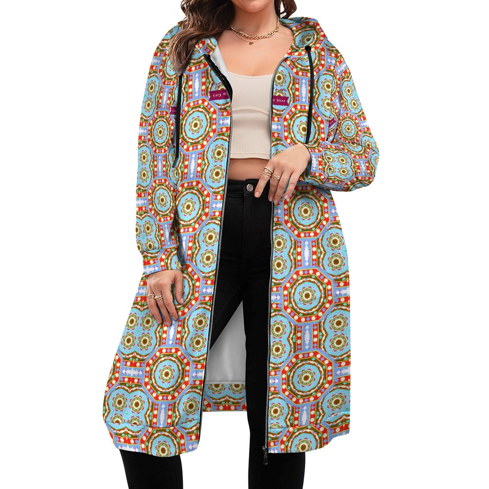 CWS Cozy Hoodie Women's full print long Hoodie By Cozy Winter Store