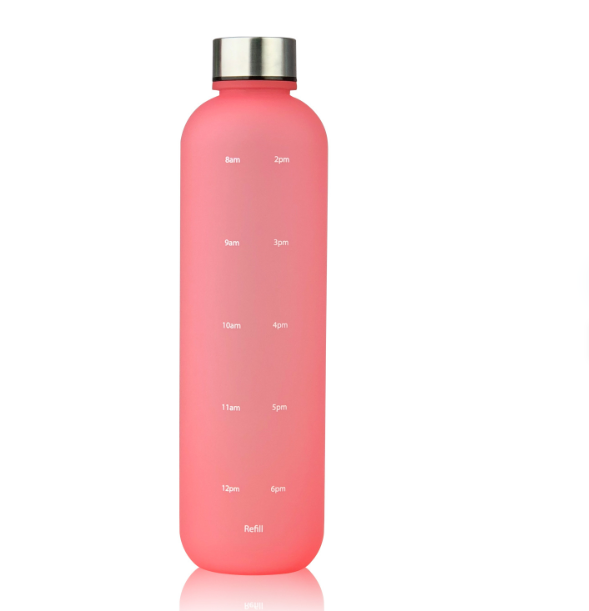 Plastic Water Bottle Frosted Gradient Sports Handle