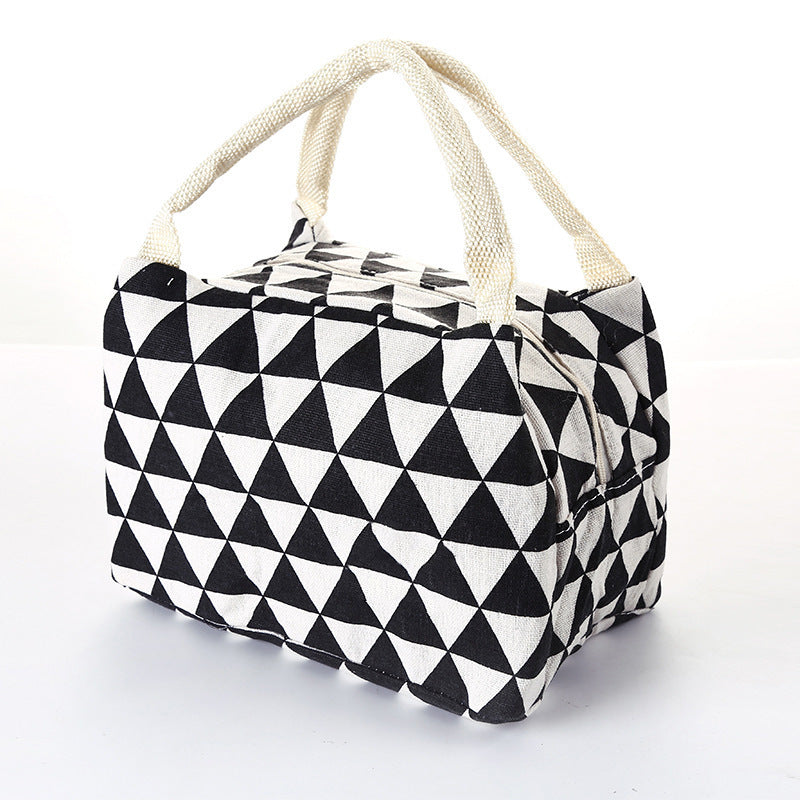 Pattern Cooler Portable Insulated Canvas Lunch Bag