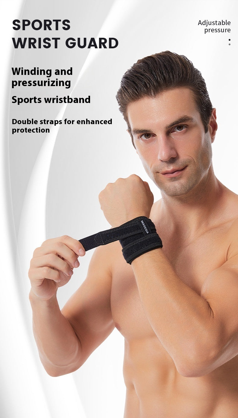 Winding Pressure Athletic Wristguards Double Straps Joint Gloves