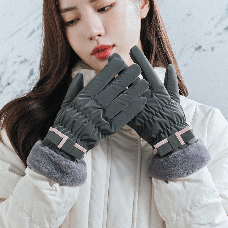 Verdickte, mit Fleece gefütterte Winter-Touchscreen-Handschuhe