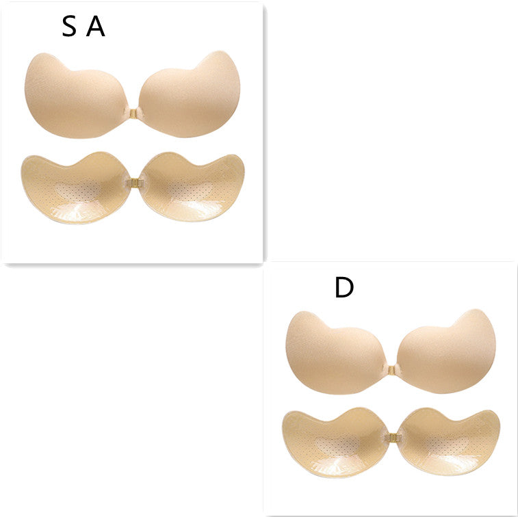 Unsichtbarer Push-Up-BH, rückenfreier, trägerloser BH, nahtloser Frontverschluss, Bralette-Unterwäsche