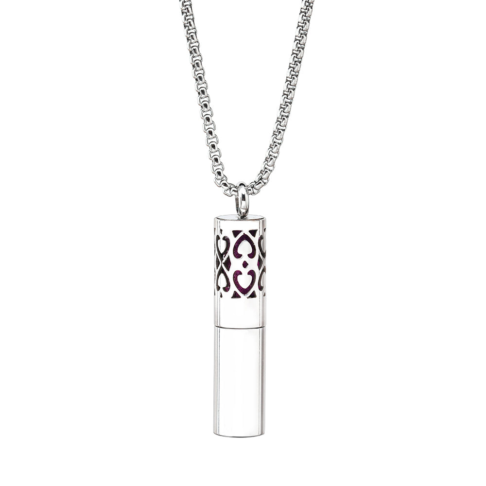 Essence Elysium: Stainless Steel Aromatherapy Pendant Perfume Necklace.