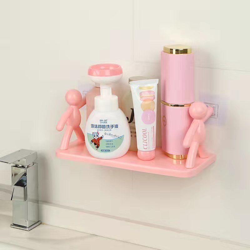 Kitchen Mounted Shelves Helpful Wash Basin Storage Holder Little Man Doll Design Wall Mounted Shelves