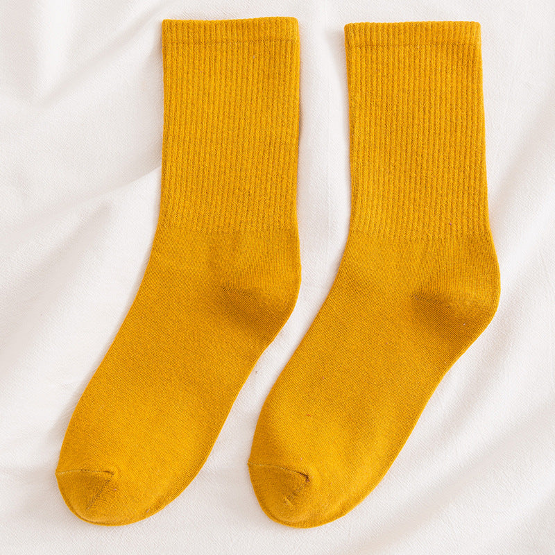 Winter Solid Color Pile Socks