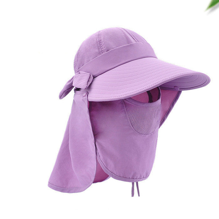 Sun Hats For Women Summer Sun Visor Hat With Big Heads Wide Brim Beach Hat Omnibearing UV Female Caps Face Neck Protection