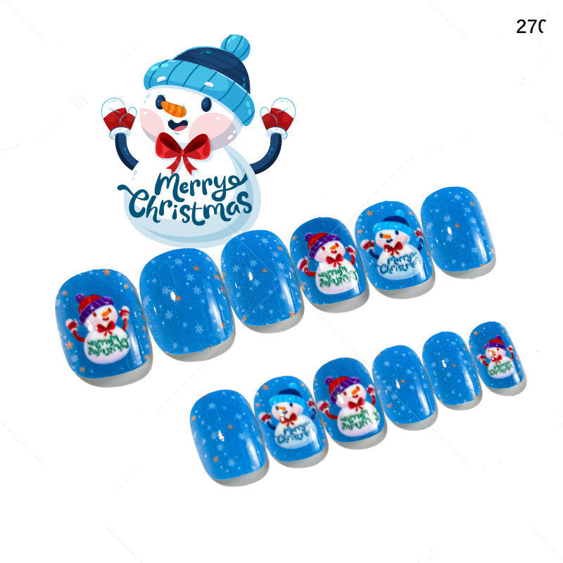 Christmas Cute Children Nails 24 Pieces Wearable