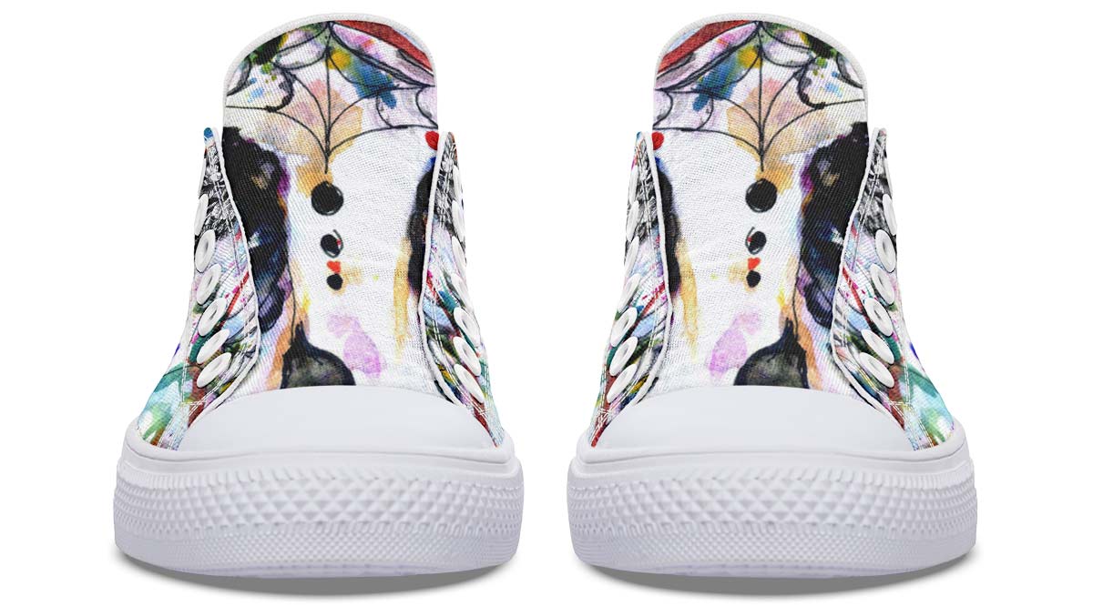 UrbanKicks Skull Fusion Modische bedruckte Paar-High-Top-Canvas-Schuhe