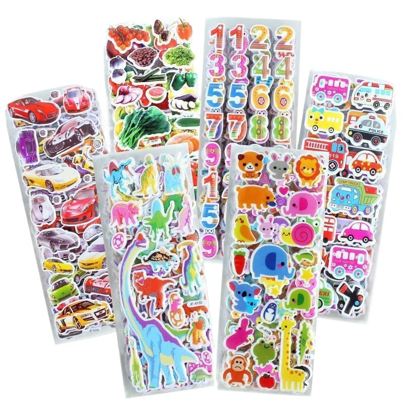 Children's 3D Cartoon Bubble Stickers Reward