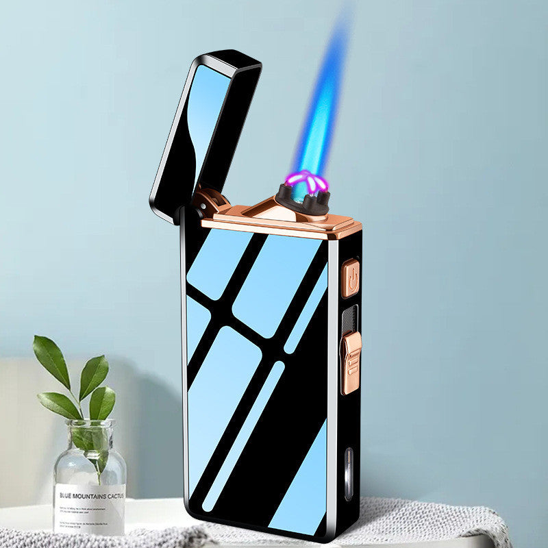 Creative Fashion Gas And Electricity Dual-use USB Charging Dual Arc Inflatable Lighter