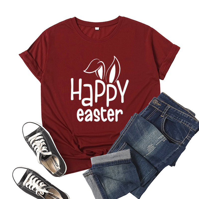 Oberteil mit „Happy Easter“-Print für Damen