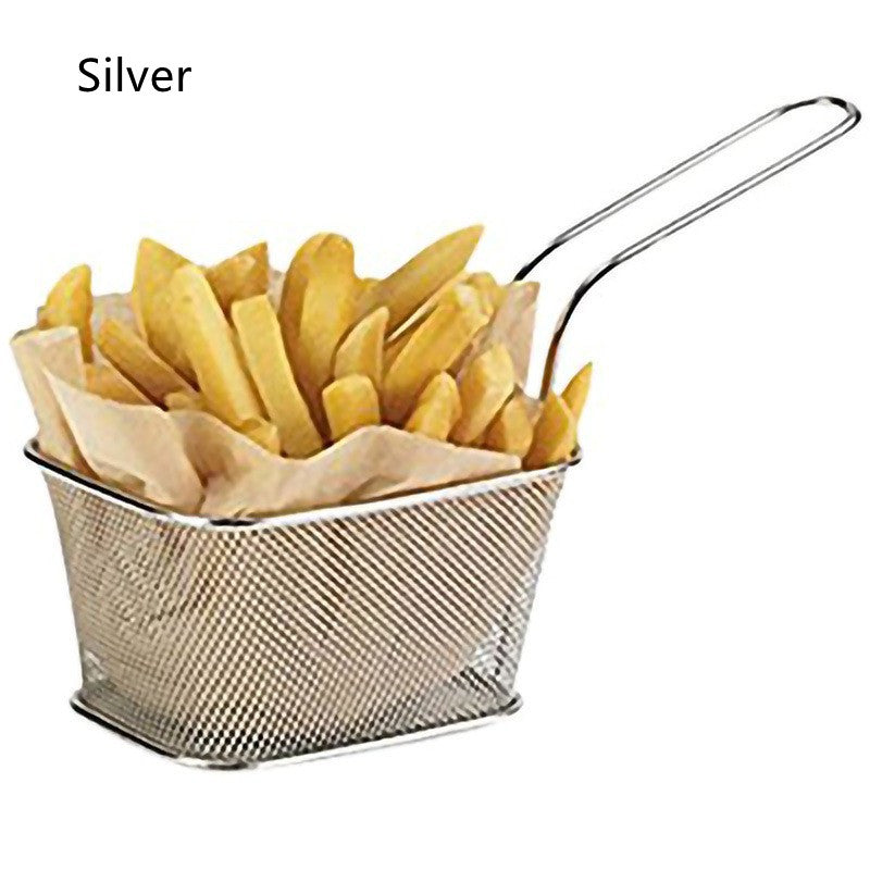 Stainless Steel Plating Western Food Fryer Basket