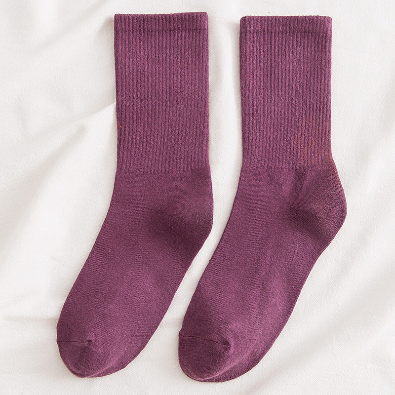 Winter Solid Color Pile Socks