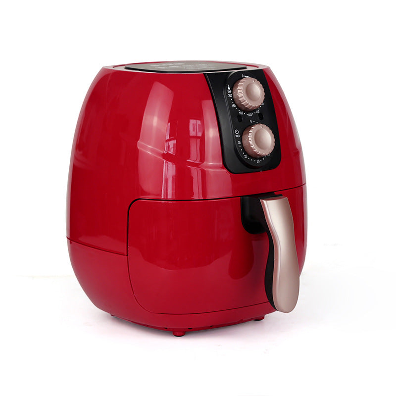 Europäischer Standardstecker Smart Air Fryer Schwarz Rot