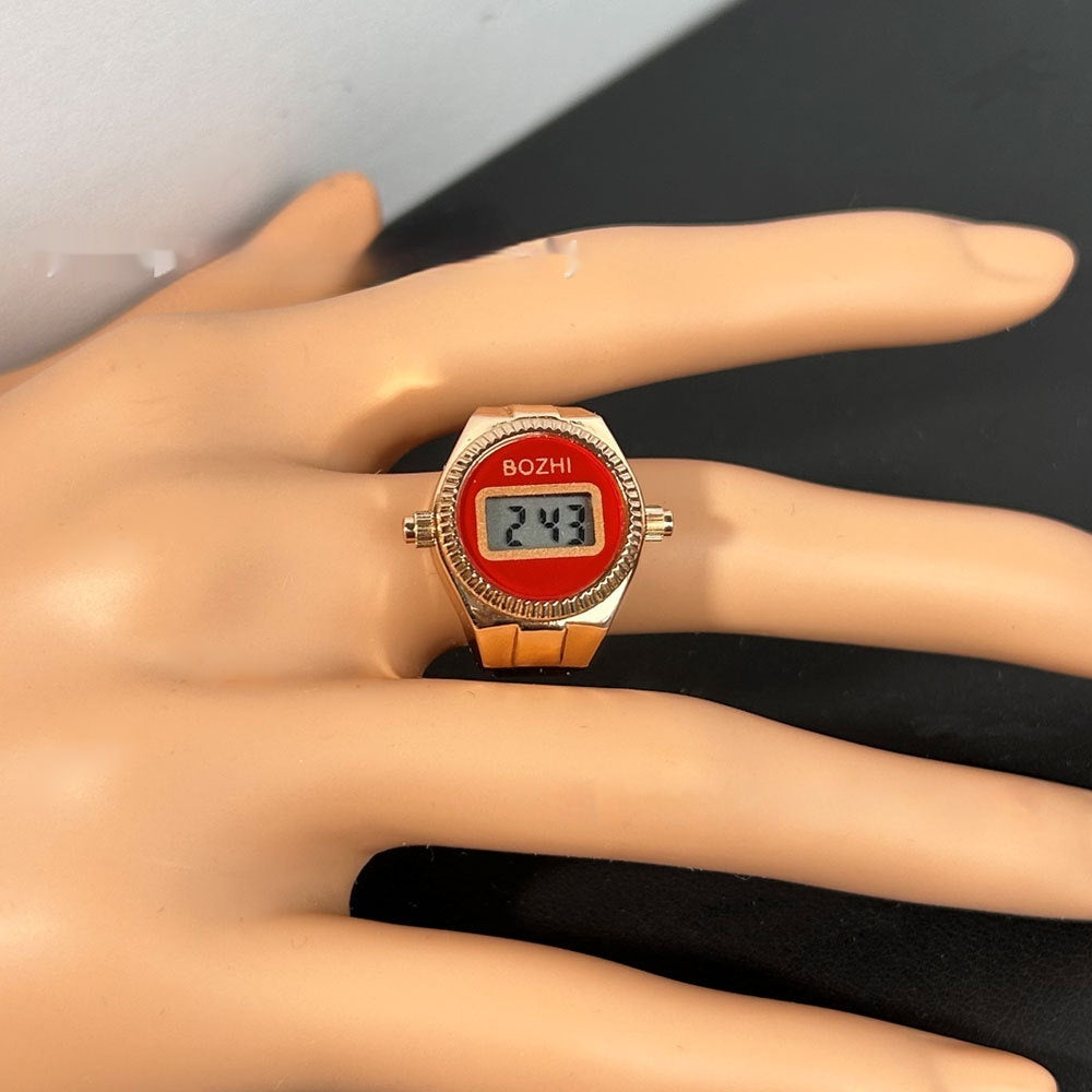 Damenmode Elektronische Uhr Mini Ring Uhr