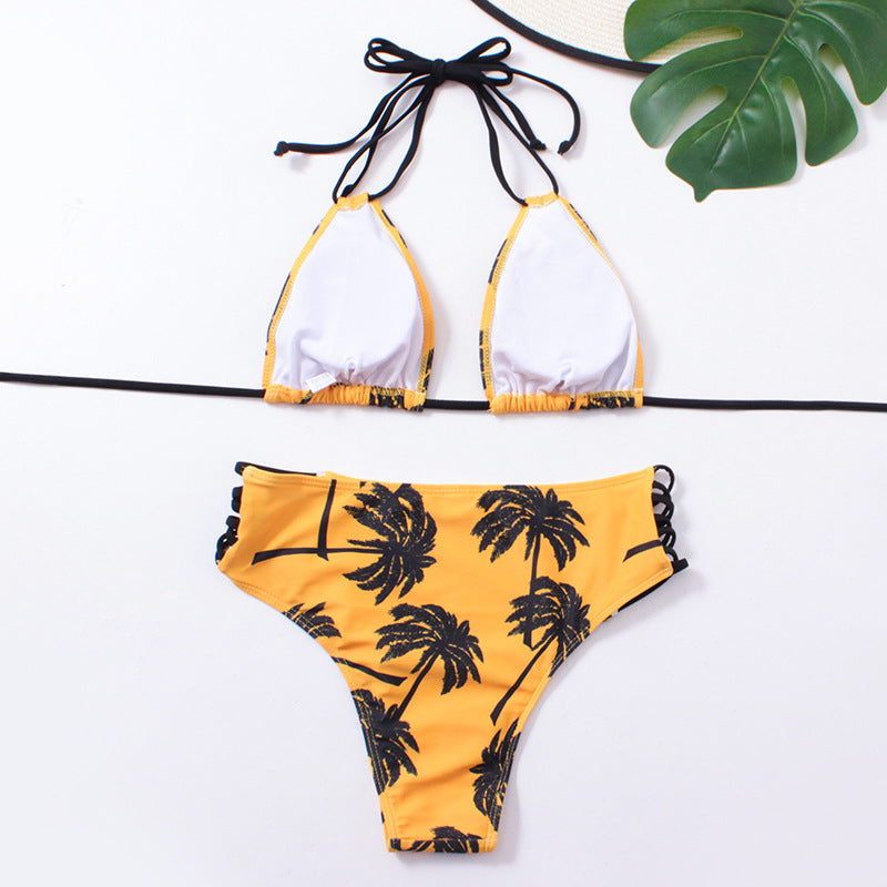 Coconut Tree Bandage Test Split Bikini