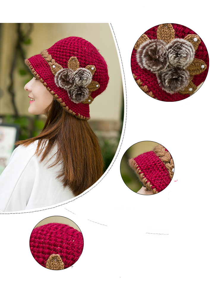 Knitted Hats For The Elderly Mother In Autumn And Winter