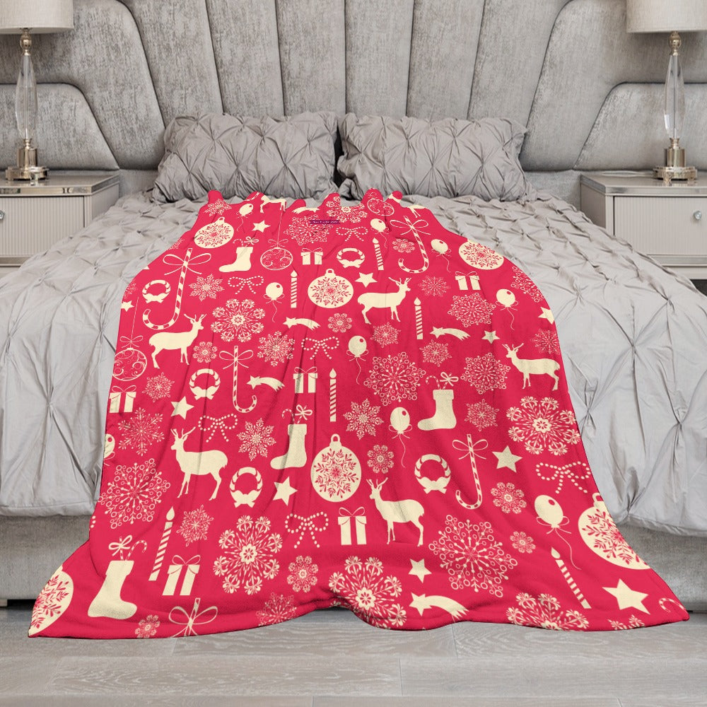 CWS Cozy Blankets Ultra-Soft Flannel Festive Christmas Style Blanket Multiple Sizes By Cozy Winter Store