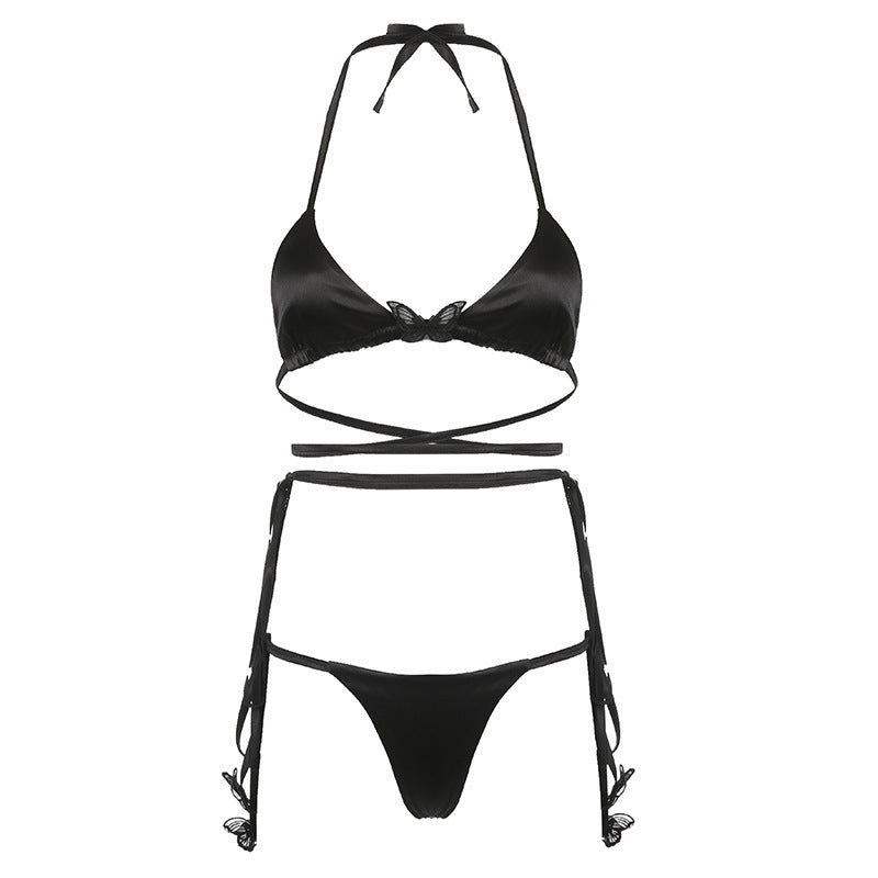 Butterfly Panel Chest Bikini Underwear Set