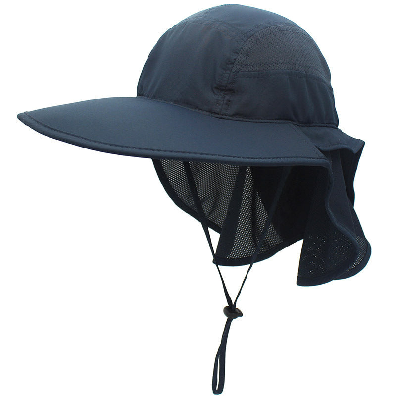 Wide-brimmed Sunhat For Men And Women In Summer Polyester Quick-drying Hat Mountain Fishing Bucket Hats With Neck Guard