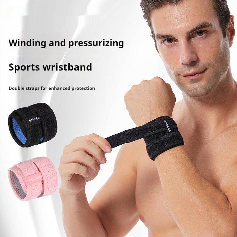 Winding Pressure Athletic Wristguards Double Straps Joint Gloves