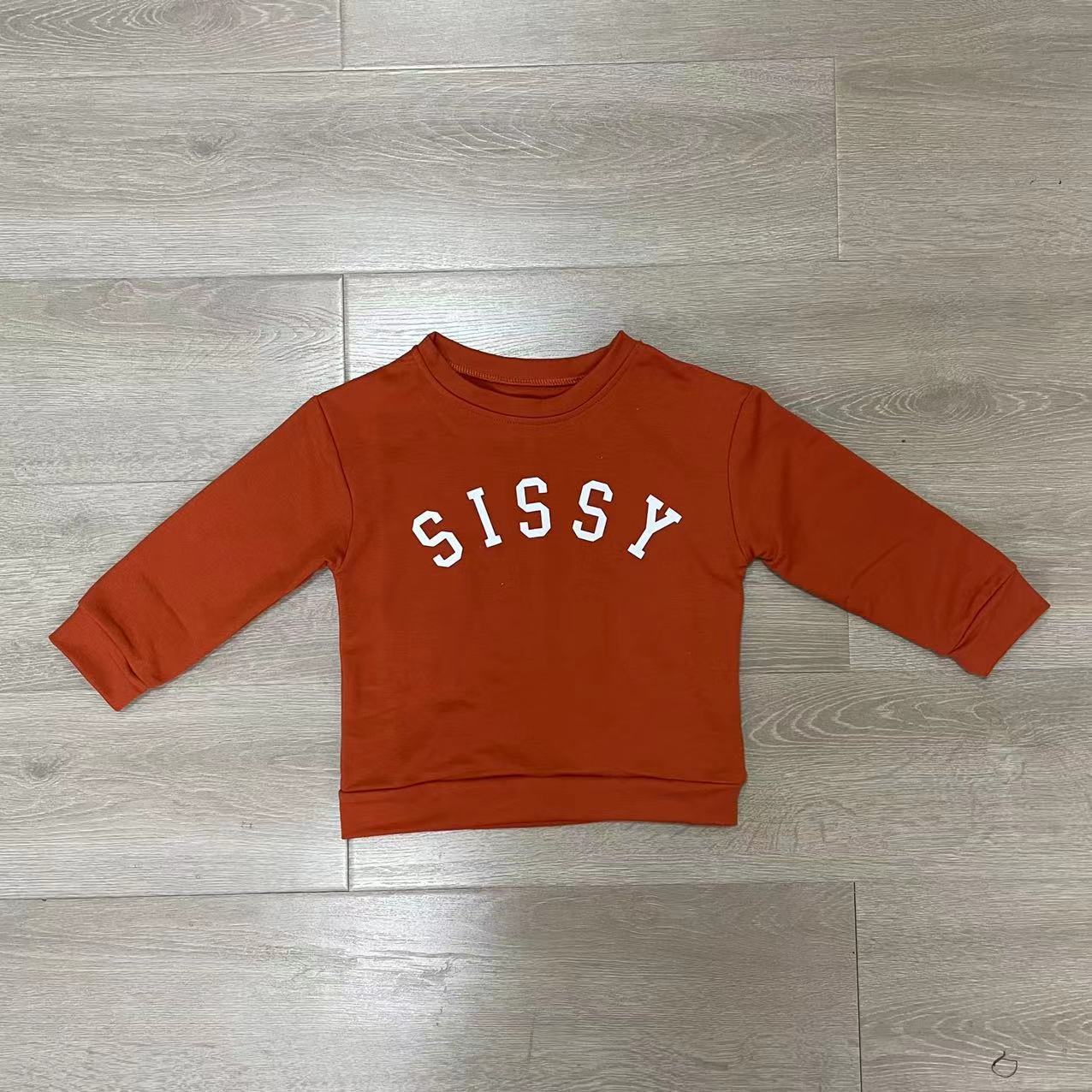 Children Letter Print Pullover Casual Sweatshirt Children