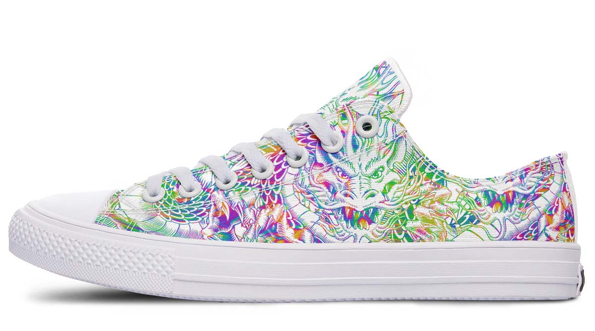 UrbanKicks Color Burst Fashion Print Couple Low-Top Canvas Shoes