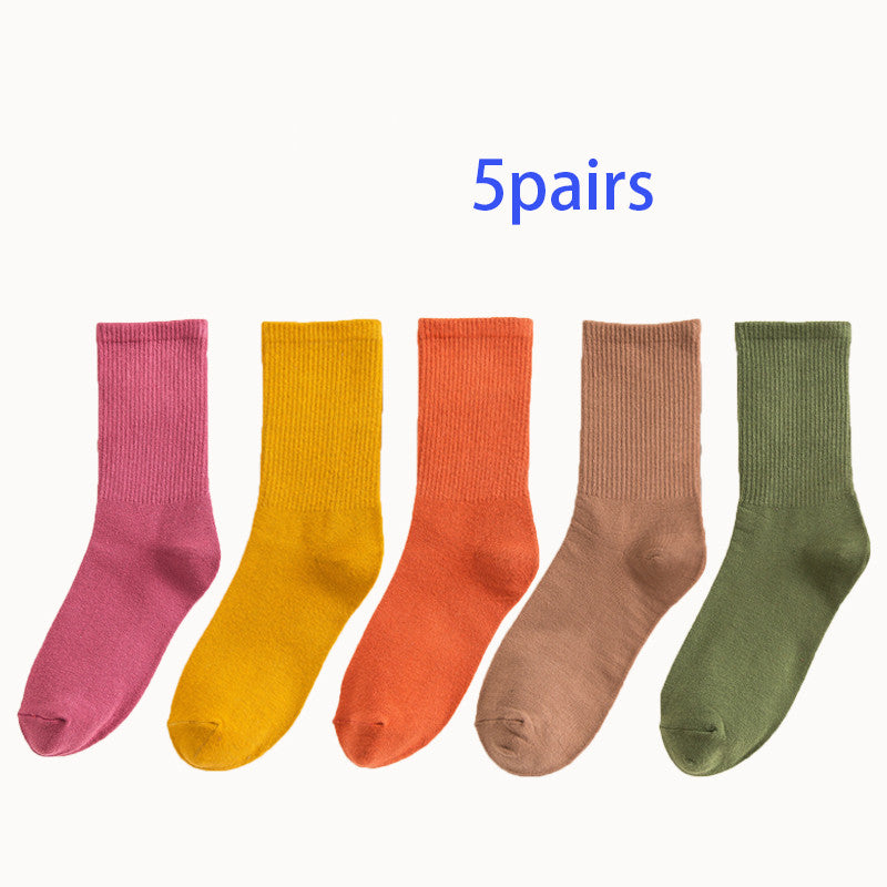 Winter Solid Color Pile Socks