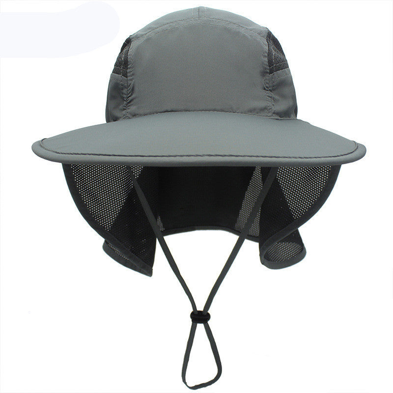 Wide-brimmed Sunhat For Men And Women In Summer Polyester Quick-drying Hat Mountain Fishing Bucket Hats With Neck Guard