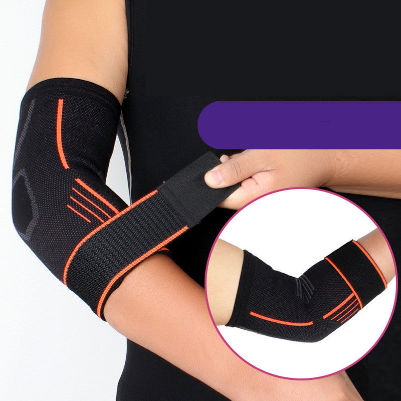 Sports Elbow Guard Outdoor Sports Pressure Lengthened Arm Protector Wicking Breathable Straps Knitted Elbow Pads Sets Sports Elbow Guard